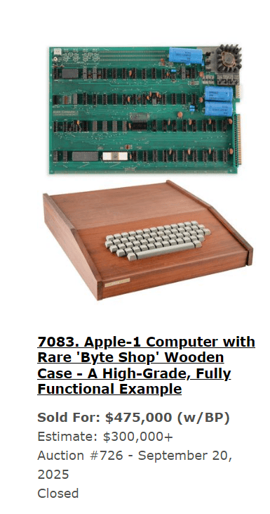 存世僅9臺：罕見木盒版Apple-1拍出超337萬元高價！遠(yuǎn)超預(yù)期